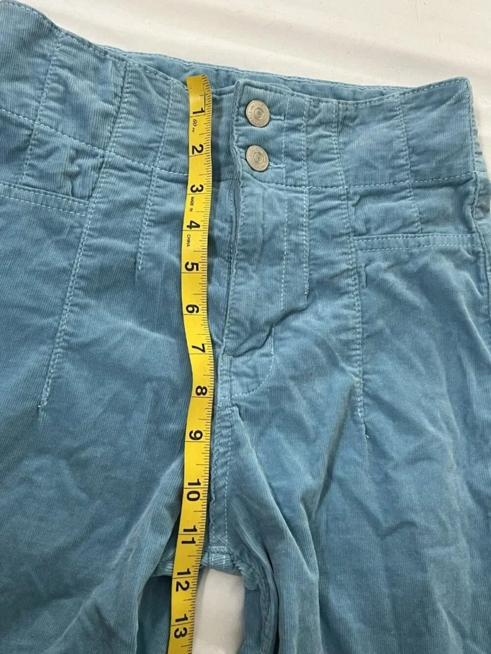 We The Free People Blue Corduroy Flare Pants Size 26